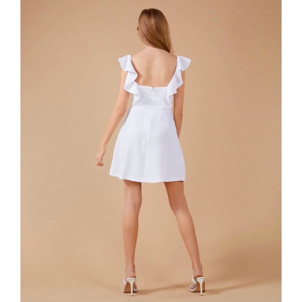 BCBGeneration Ruffle Square Neck Mini Dress - Picture 2 of 8
